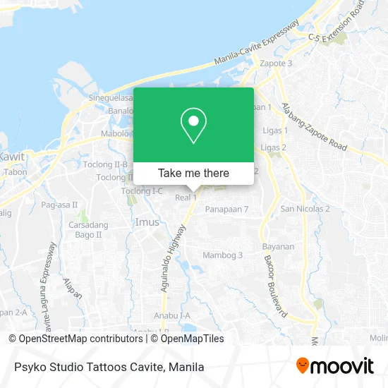 Psyko Studio Tattoos Cavite map