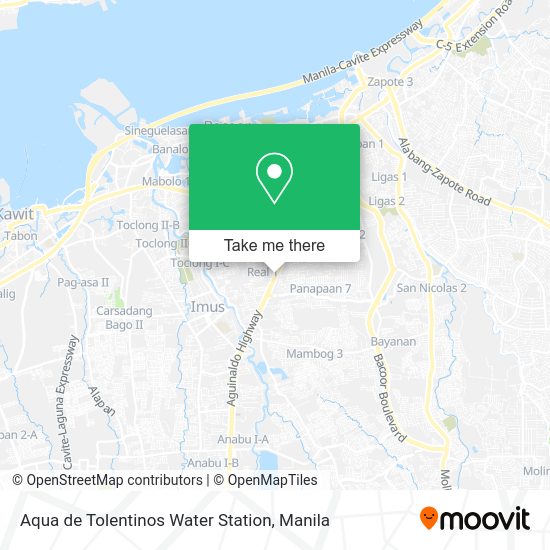 Aqua de Tolentinos Water Station map