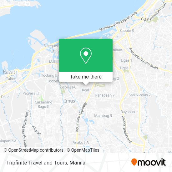 Tripfinite Travel and Tours map