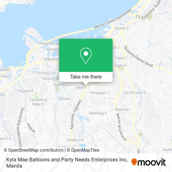 Kyla Mae Balloons and Party Needs Enterprises Inc map