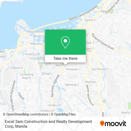 Excel 2am Construction and Realty Development Corp map