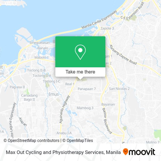 Max Out Cycling and Physiotherapy Services map