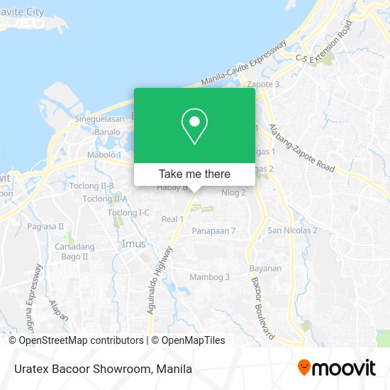 Uratex Bacoor Showroom map