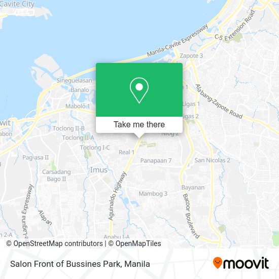 Salon Front of Bussines Park map