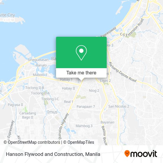 Hanson Flywood and Construction map