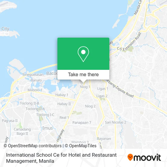 International School Ce for Hotel and Restaurant Management map