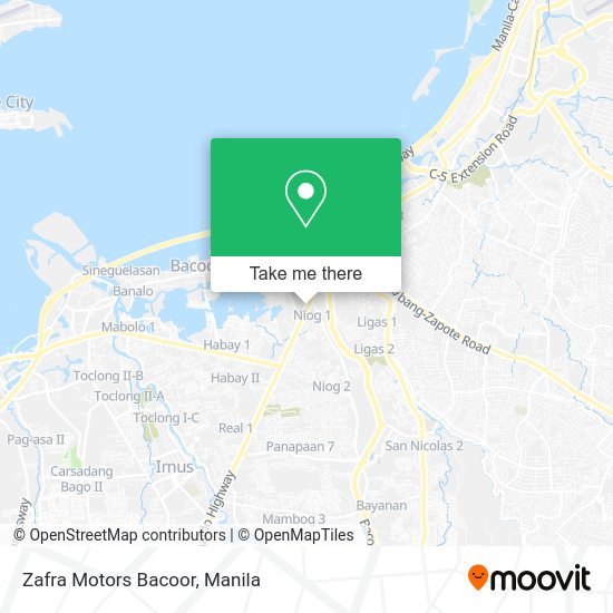 Zafra Motors Bacoor map