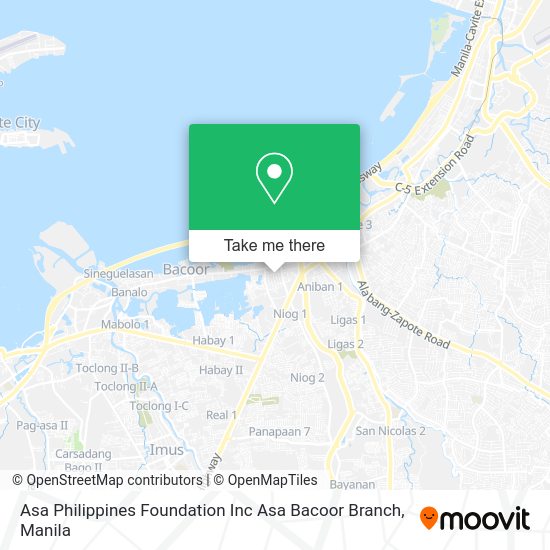 Asa Philippines Foundation Inc Asa Bacoor Branch map