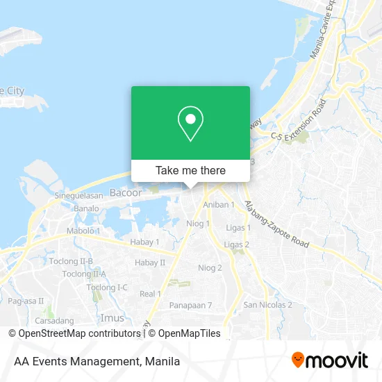 AA Events Management map