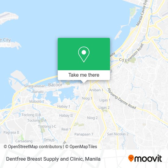 Dentfree Breast Supply and Clinic map