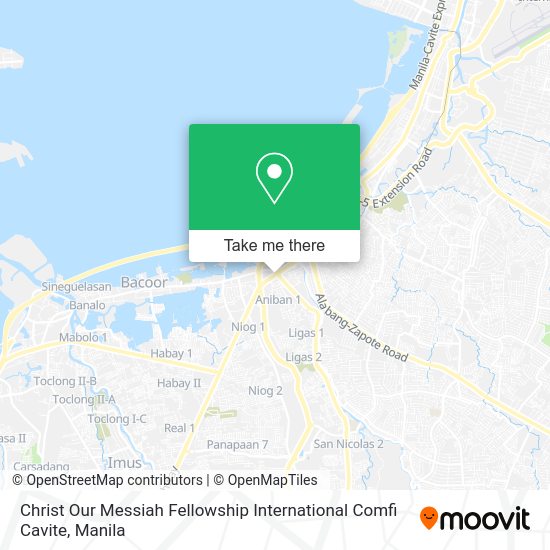 Christ Our Messiah Fellowship International Comfi Cavite map