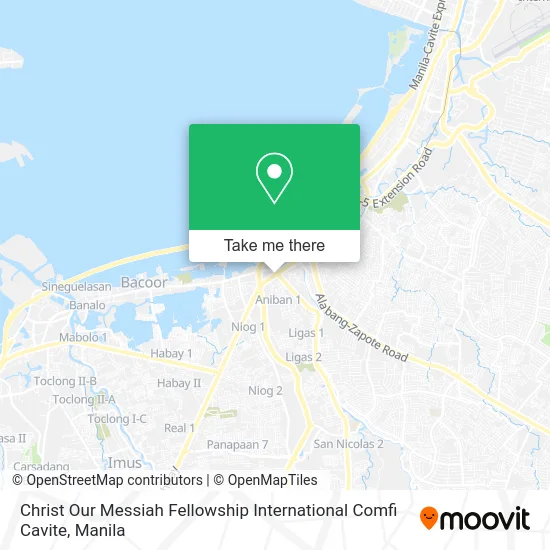 Christ Our Messiah Fellowship International Comfi Cavite map
