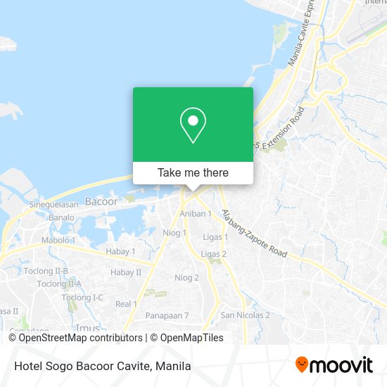 Hotel Sogo Bacoor Cavite map
