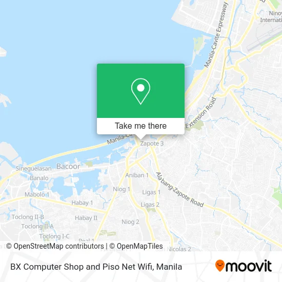 BX Computer Shop and Piso Net Wifi map