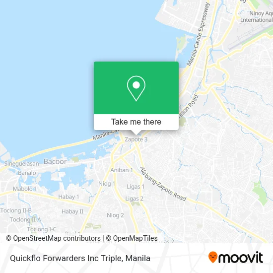 Quickflo Forwarders Inc Triple map