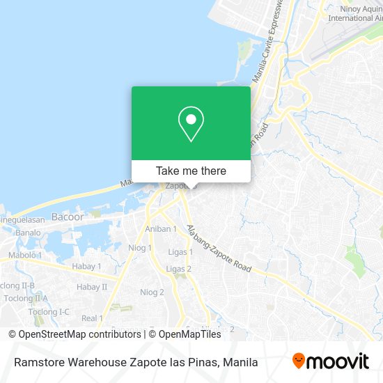 Ramstore Warehouse Zapote las Pinas map