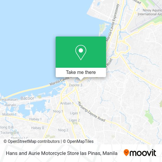 Hans and Aurie Motorcycle Store las Pinas map