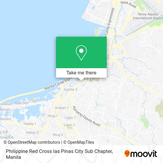 Philippine Red Cross las Pinas City Sub Chapter map