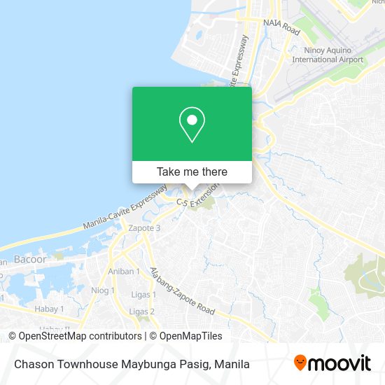 Chason Townhouse Maybunga Pasig map