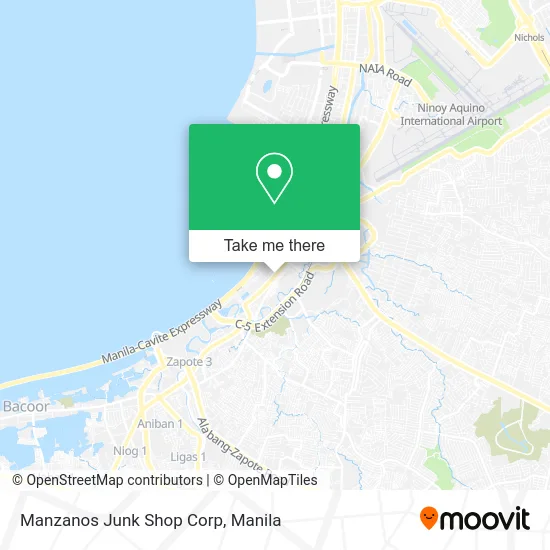 Manzanos Junk Shop Corp map