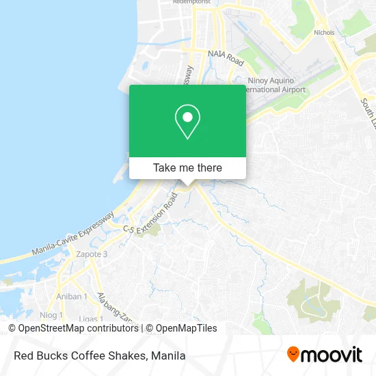 Red Bucks Coffee Shakes map