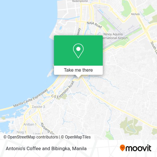 Antonio's Coffee and Bibingka map