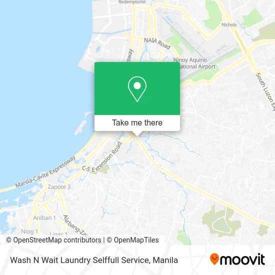Wash N Wait Laundry Selffull Service map