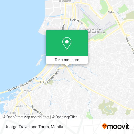 Justgo Travel and Tours map