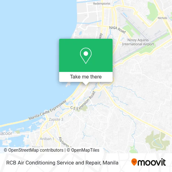 RCB Air Conditioning Service and Repair map