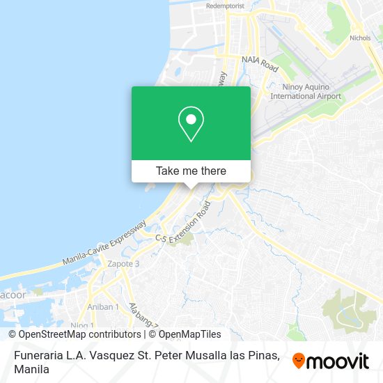 Funeraria L.A. Vasquez St. Peter Musalla las Pinas map