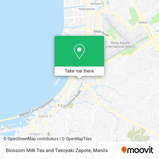 Blossom Milk Tea and Takoyaki Zapote map