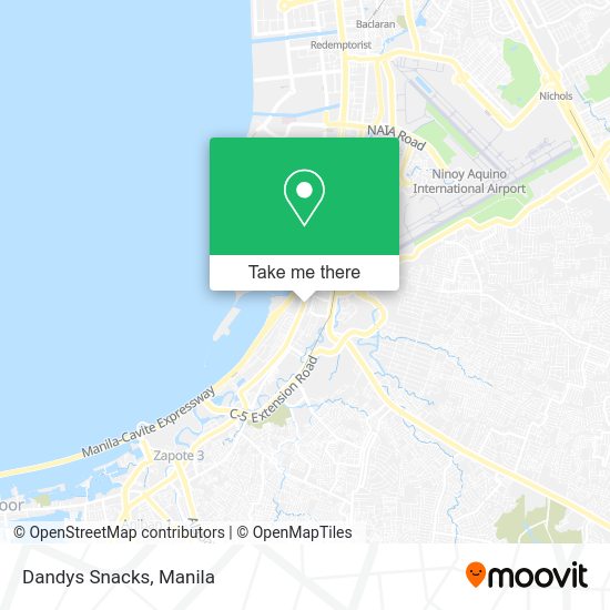 Dandys Snacks map