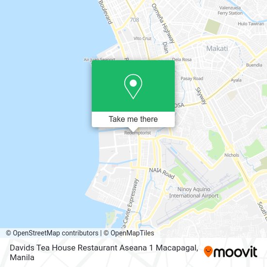 Davids Tea House Restaurant Aseana 1 Macapagal map