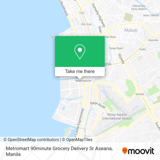 Metromart 90minute Grocery Delivery Sr Aseana map
