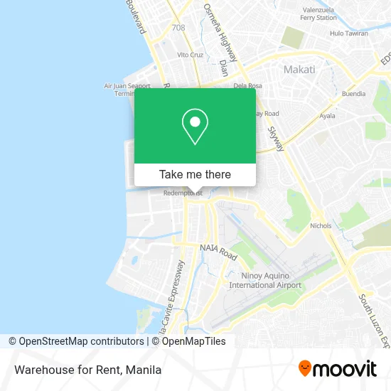 Warehouse for Rent map