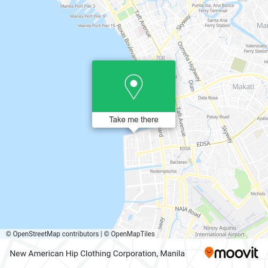 New American Hip Clothing Corporation map