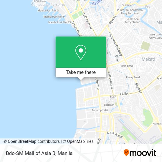 Bdo-SM Mall of Asia B map