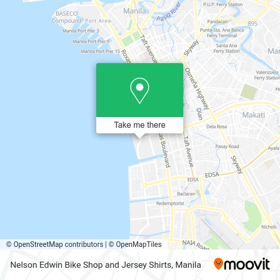 Nelson Edwin Bike Shop and Jersey Shirts map