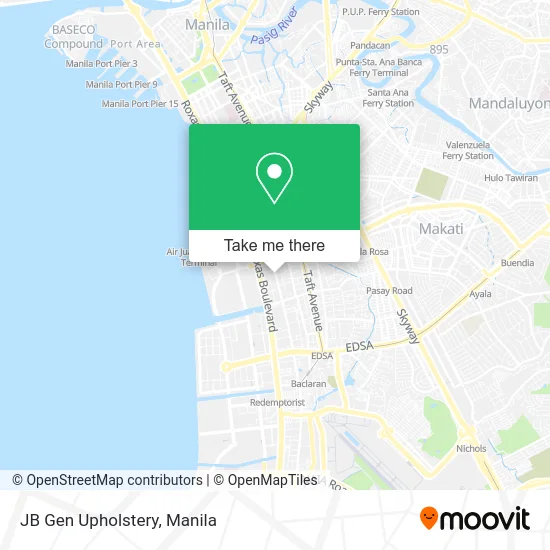 JB Gen Upholstery map