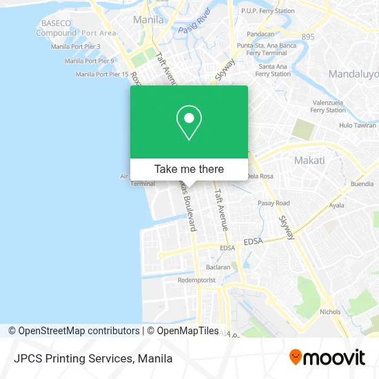 JPCS Printing Services map