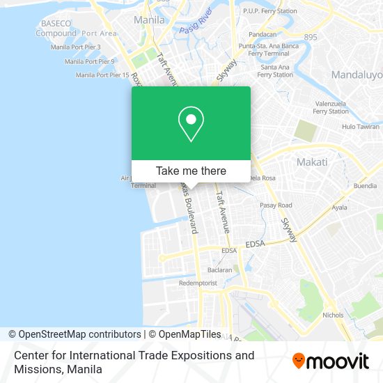 Center for International Trade Expositions and Missions map
