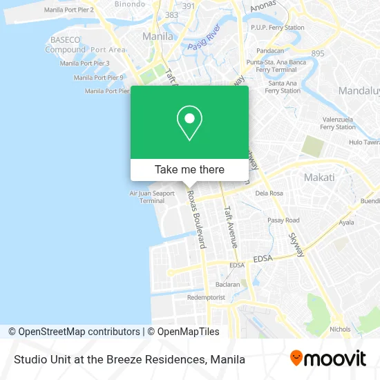 Studio Unit at the Breeze Residences map