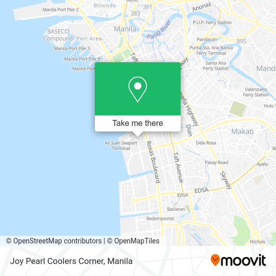 Joy Pearl Coolers Corner map