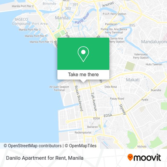 Danilo Apartment for Rent map