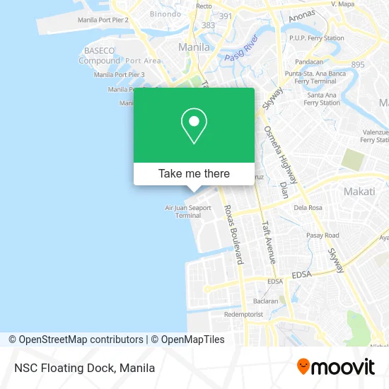 NSC Floating Dock map