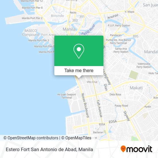Estero Fort San Antonio de Abad map