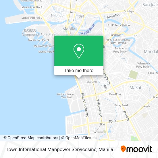Town International Manpower Servicesinc map