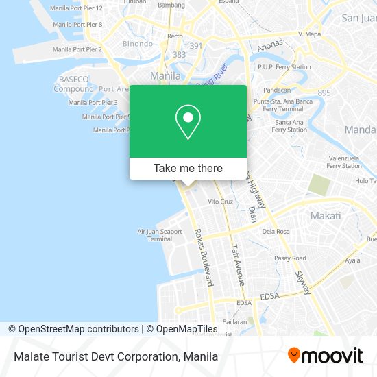 Malate Tourist Devt Corporation map
