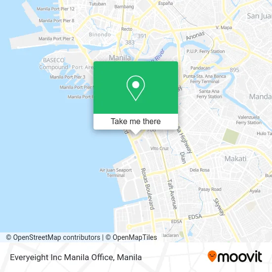 Everyeight Inc Manila Office map