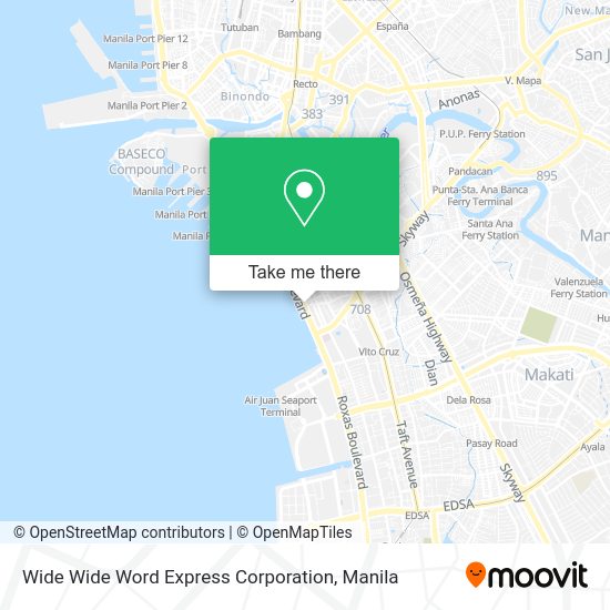 Wide Wide Word Express Corporation map